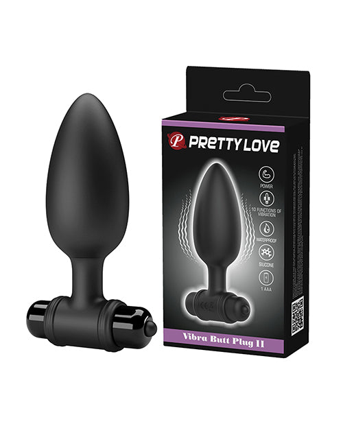 Pretty Love Vibra Butt Plug Ii - Black - Casual Toys