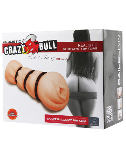 Crazy Bull Pocket Pussy Masturbator Sleeve - Ivory - Casual Toys