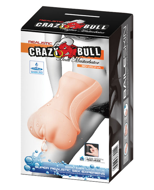 Crazy Bull No Lube Vagina Masturbator Sleeve - Ivory - Casual Toys