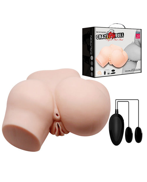 Crazy Bull Double Pleasure Vagina-anal Masturbator - Ivory - Casual Toys