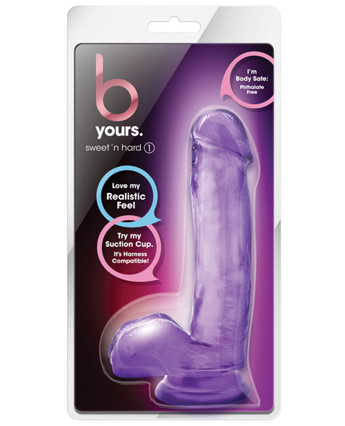 Blush B Yours Sweet N Hard 1 W- Suction Cup - Purple - Casual Toys