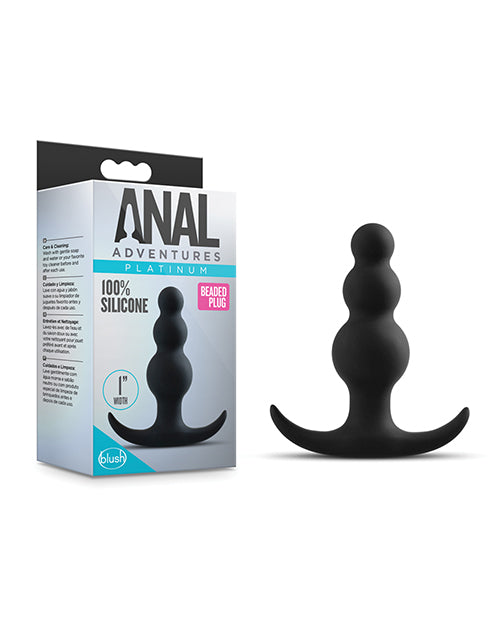Blush Anal Adventures Beaded Plug - Black - Casual Toys