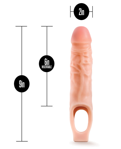 Blush Performance Plus Silicone Cock Sheath Penis Extender - Flesh - Casual Toys