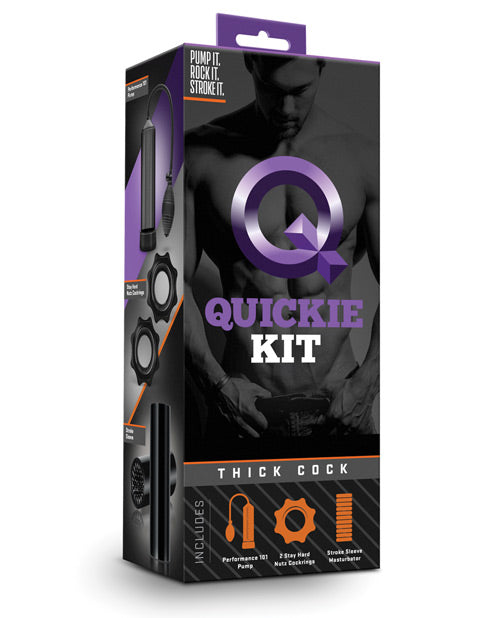 Blush Quickie Kit - Thick Cock Black - Casual Toys