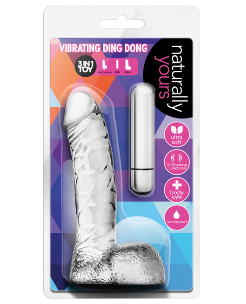 Blush Naturally Yours Vibrating Ding Dong - Clear - Casual Toys
