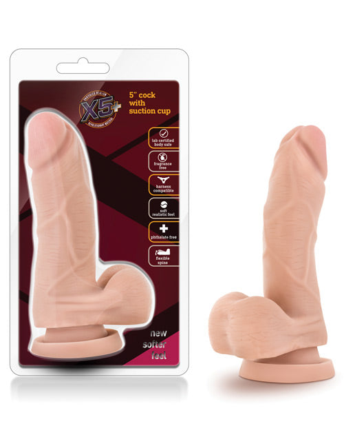 Blush X5 5" Cock W-flexible Spine - Beige - Casual Toys