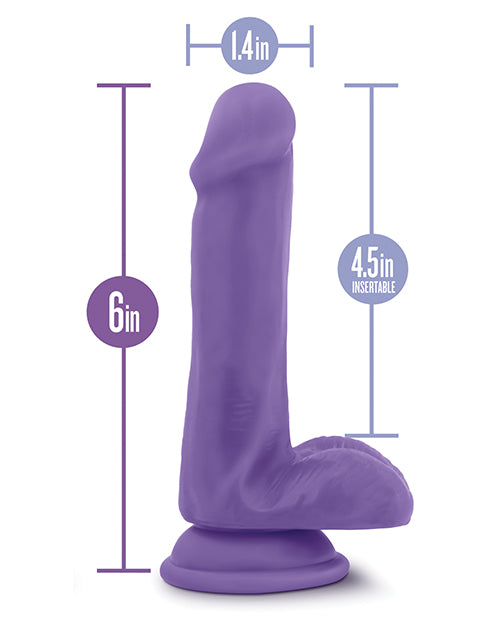 Blush Au Natural Bold Massive 6" Dildo - Purple - Casual Toys
