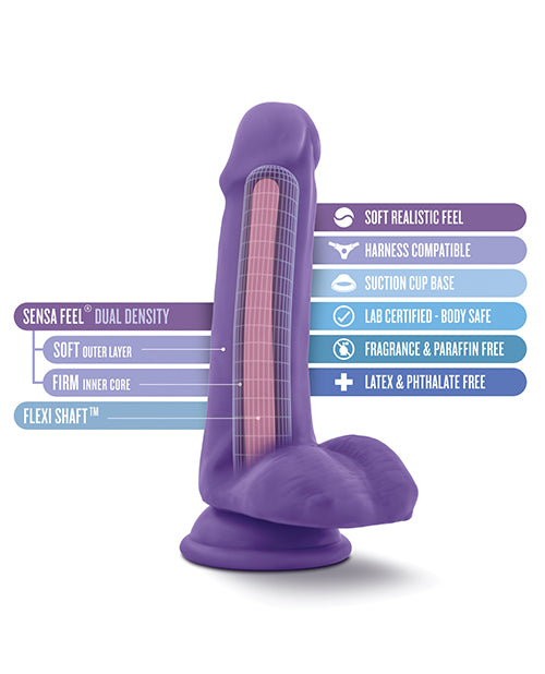 Blush Au Natural Bold Massive 6" Dildo - Purple - Casual Toys