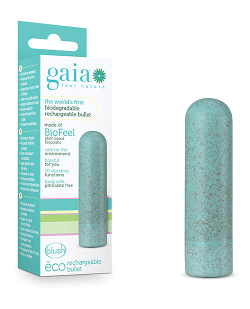 Blush Gaia Eco Rechargeable Bullet - Aqua - Casual Toys