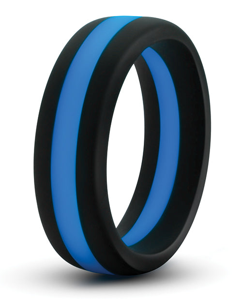 Blush Performance Silicone Go Pro Cock Ring - Black-blue - Casual Toys