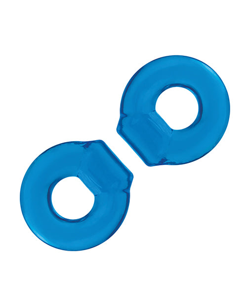 Blue Line C & B Ultra-stretch Stamina Endurance Ring - Jelly Blue Pack Of 2