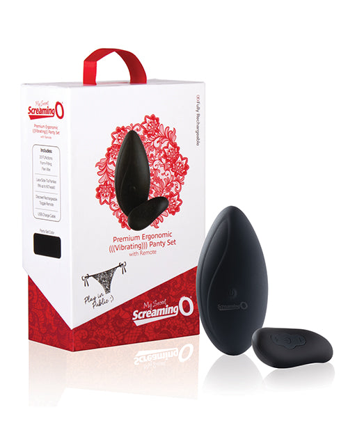 Screaming O My Secret Premium Ergonomic Remote Panty Set - Black - Casual Toys