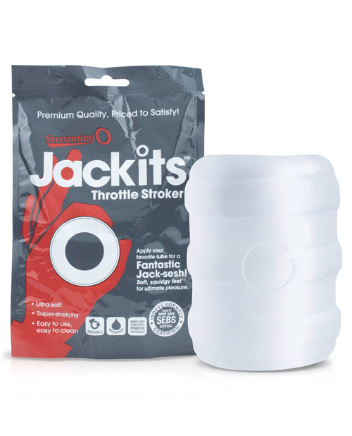 Screaming O Jackits Throttle Stroker - Clear - Casual Toys