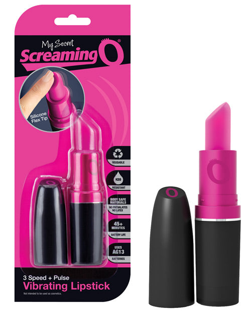 My Secret Screaming O Vibrating Lipstick - Black-pink - Casual Toys