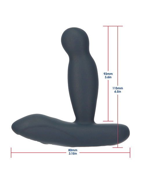 Lux Active Revolve 4.5" Rotating & Vibrating Anal Massager - Dark Blue - Casual Toys