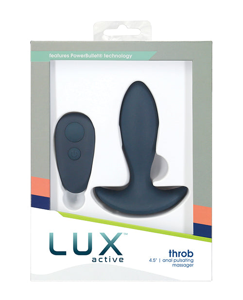 Lux Active Throb Anal Pulsating Massager W-remote - Dark Blue - Casual Toys