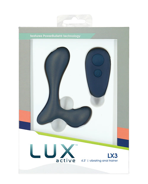 Lux Active Lx3 4.3" Vibrating Anal Trainer - Dark Blue - Casual Toys
