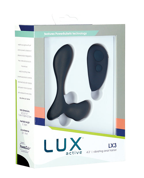 Lux Active Lx3 4.3" Vibrating Anal Trainer - Dark Blue - Casual Toys