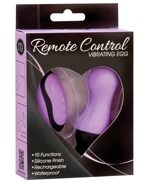Powerbullet Remote Control Vibrating Egg - Purple - Casual Toys
