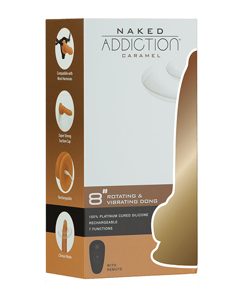 Naked Addiction 8" Dual Density Silicone Dildo - Caramel - Casual Toys