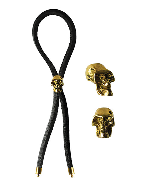 Bolo Cock Ring Leather Lasso Skull Slider Leather Strap - Casual Toys