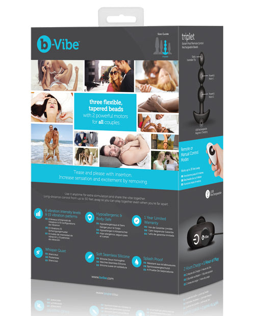 B-vibe Remote Triplet Anal Beads - Casual Toys