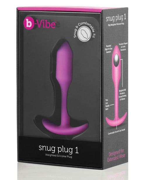B-vibe Weighted Snug Plug 1 - .55 G - Casual Toys