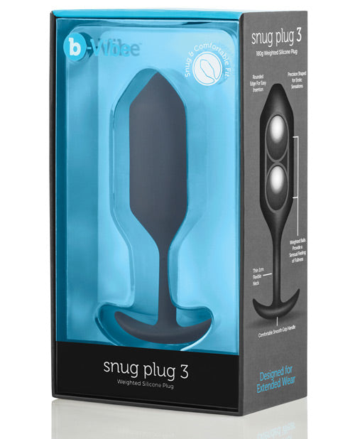 B-vibe Weighted Snug Plug 3 - .180 G - Casual Toys