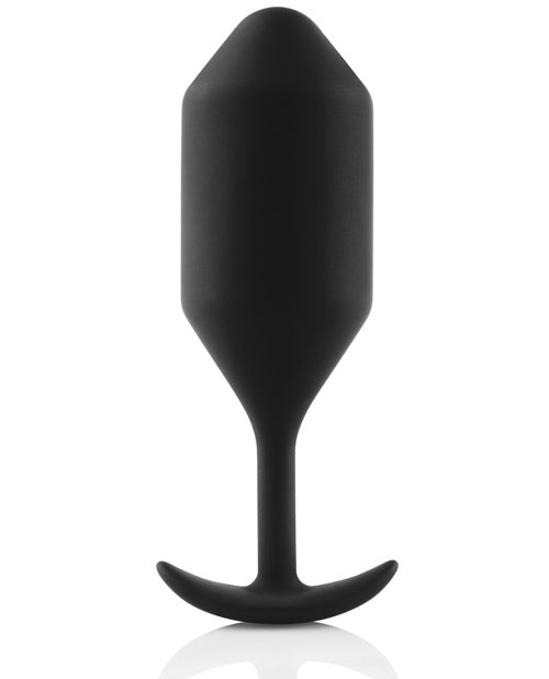 B-vibe Weighted Snug Plug 4 - 257 G Black - Casual Toys