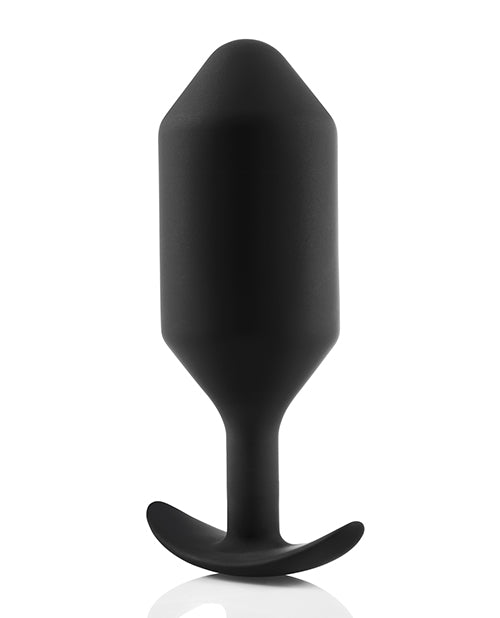 B-vibe Weighted Snug Plug 6 - 515 G Black - Casual Toys