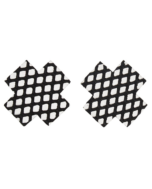 Fishnet Cross Pasties (one Time Use) - Black O-s - Casual Toys