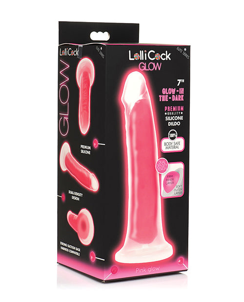 Curve Toys Lollicock 7" Glow In The Dark Silicone Dildo