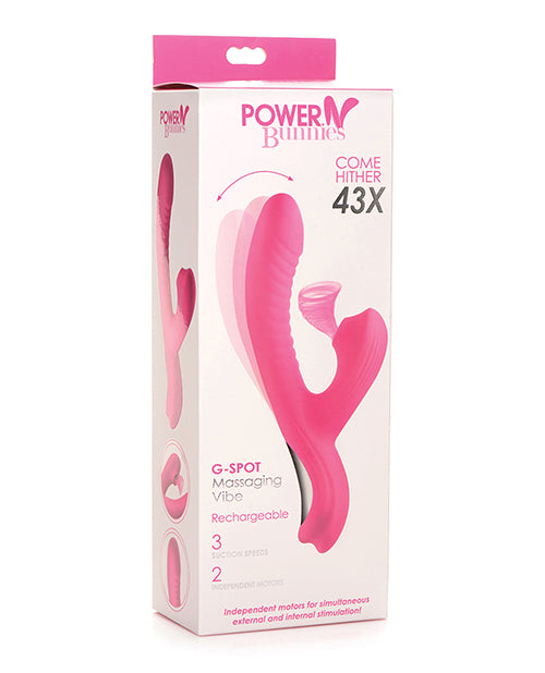 Curve Novelties Power Bunnies Come Hither Suction Vibrator - Pink - Casual Toys