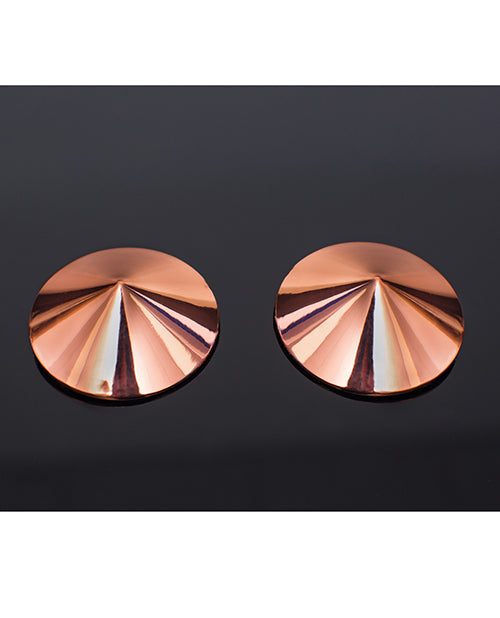 Pleasure Collections Metal Pasties Rose Gold O-s