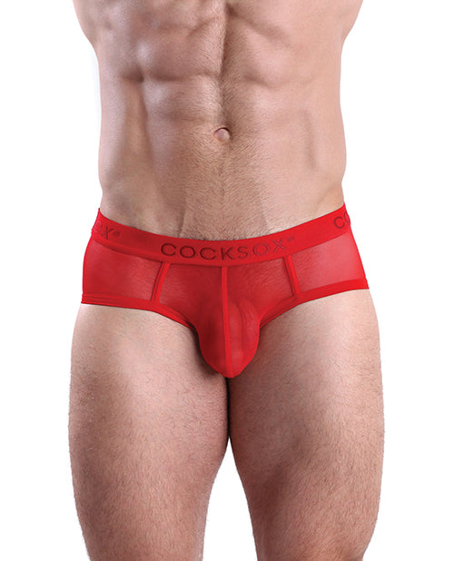 Cocksox Mesh Contour Pouch Sports Brief Fiery Red - Casual Toys