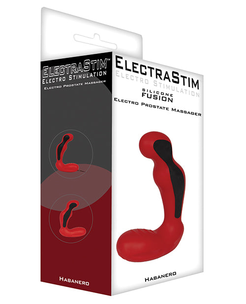 Electrastim Silicone Fusion Habanero Prostate Massager - Red-black - Casual Toys