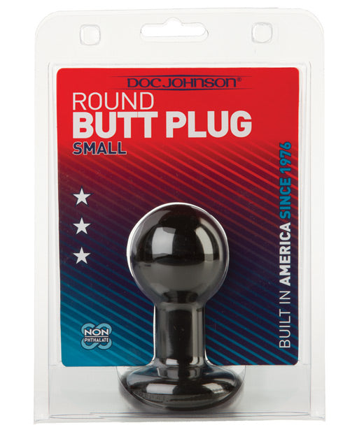 Round Butt Plug - Black - Casual Toys
