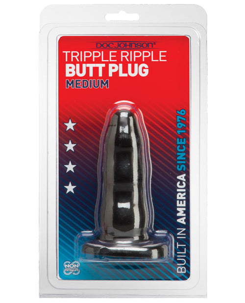 Triple Ripple Butt Plug - Casual Toys