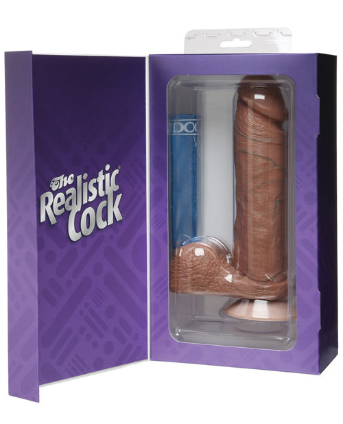 "8"" Realistic Cock W/balls" - Casual Toys