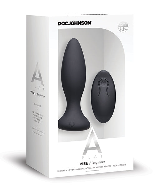 A Play Rechargeable Silicone Beginner Anal Plug W/remote - Casual Toys
