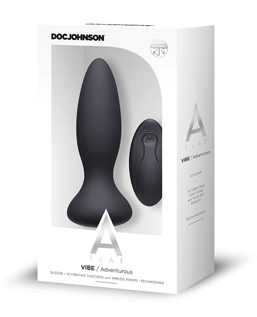 A Play Rechargeable Silicone Adventurous Anal Plug W/remote - Casual Toys