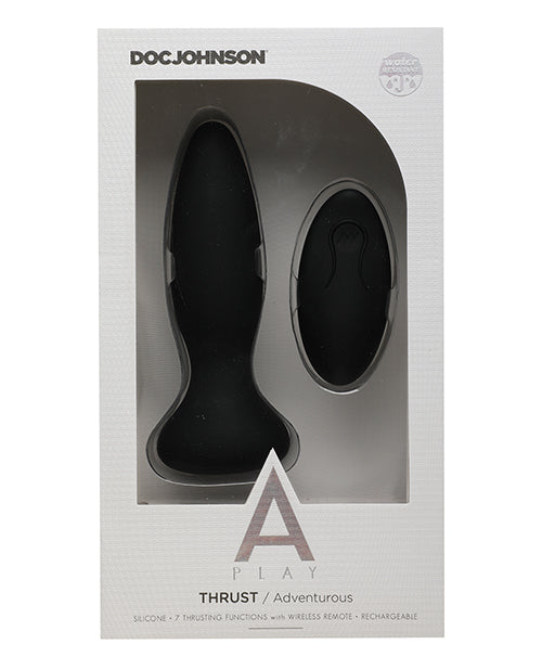 A Play Thrust Adventurous Rechargeable Silicone Anal Plug W/remote - Casual Toys