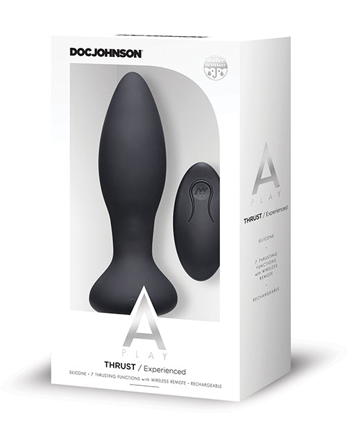A Play Thrust Experienced Rechargeable Silicone Anal Plug W/remote - Casual Toys
