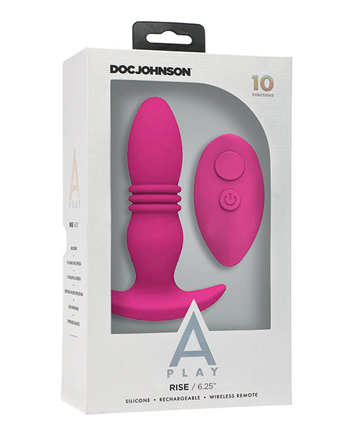 A Play Rise Rechargeable Silicone Anal Plug W/remote - Casual Toys