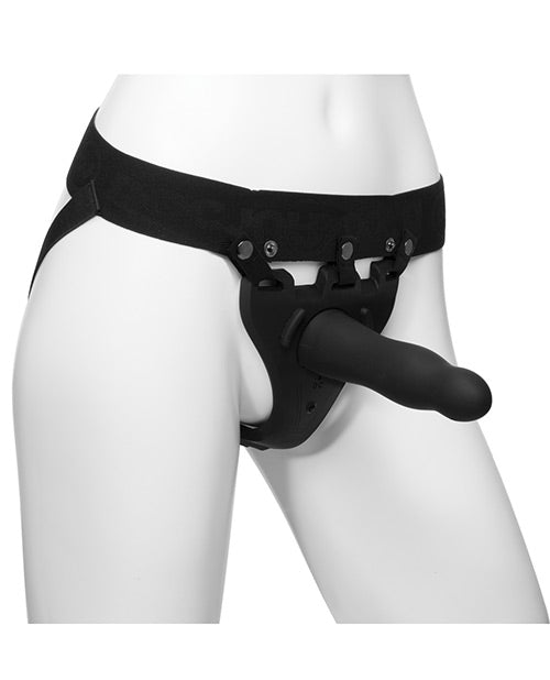 Body Extensions Be Aroused Vibrating 2 Piece Strap On Set - Black - Casual Toys