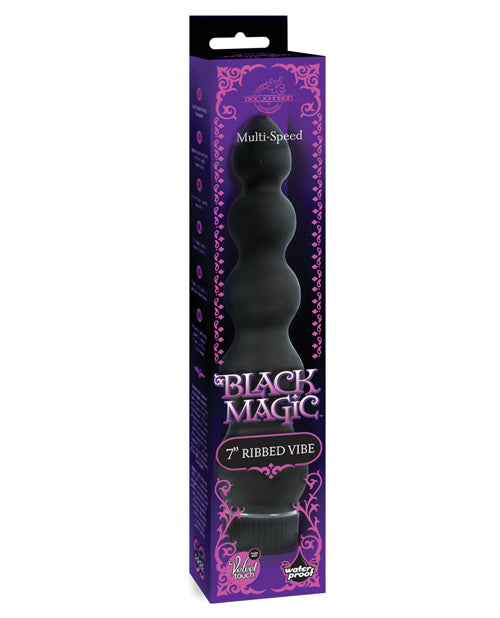 Black Magic 7" Ribbed Vibe - Casual Toys