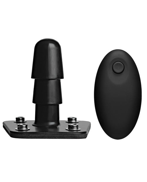 Vac-u-lock Vibrating Remote Plug W-snaps - Black - Casual Toys