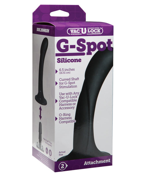 Vac-u-lock G Spot Silicone Dong - Black - Casual Toys
