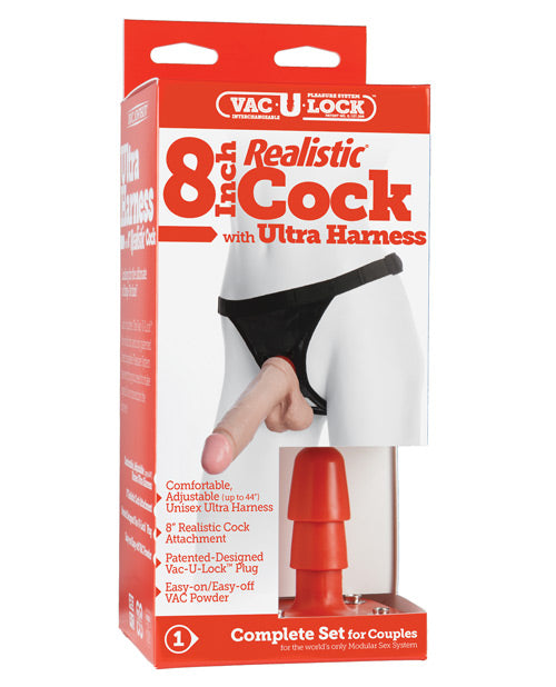 Ultra Harness 2 Set 3 Realistic Dong & Powder - Casual Toys
