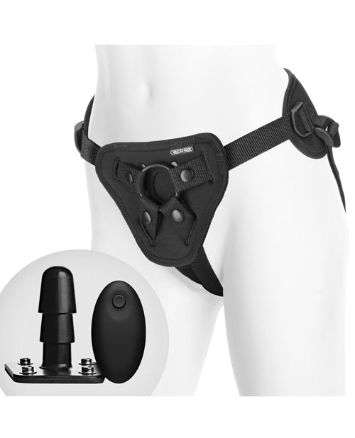 Vac-u-lock Supreme Harness W-vibrating Plug - Black - Casual Toys